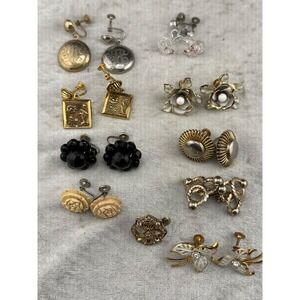 Vintage Clip On Earrings Lot